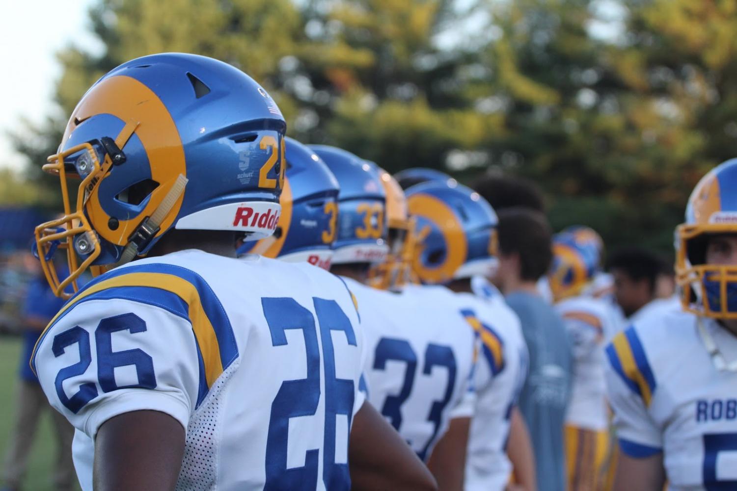 Players get ready for kickoff before the first of the season on August 24. Photo by Khadeejat Lawal.