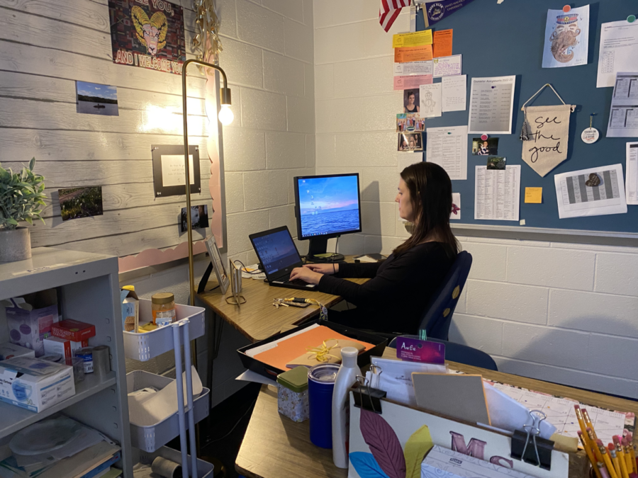 Meaghan Fry, pictured in her office, is a teacher and 504 coordinator at Robinson.