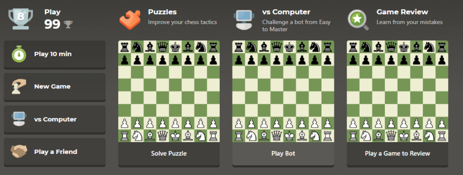 The centuries-old game of Chess has made a resurgence into everyday life. Many Robinson students play on websites such as Chess.com