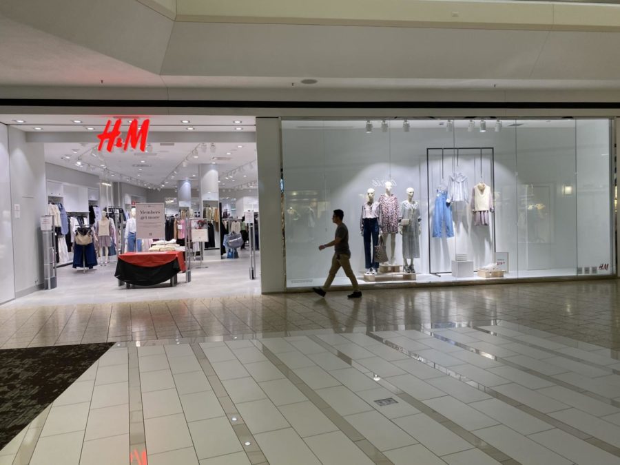 H&M’s storefront at Fair Oaks Mall in Fairfax, VA. The UN Alliance for Sustainable Fashion says that the average consumer buys up to 60% more clothes than they did 15 years ago.