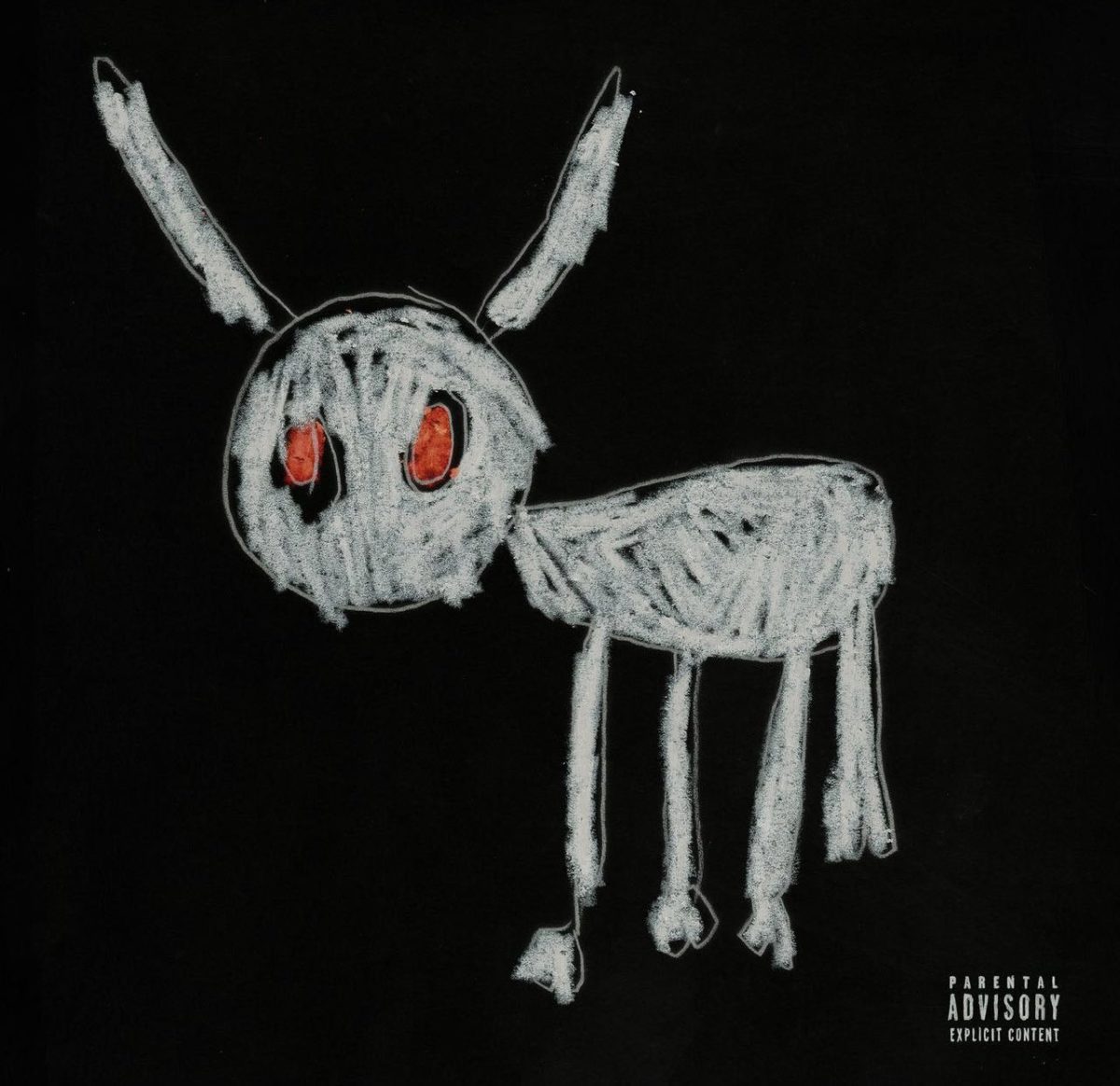 The album Cover for Drakes upcoming LP For All The Dogs. The cover was drawn by his son, Adonis Graham.