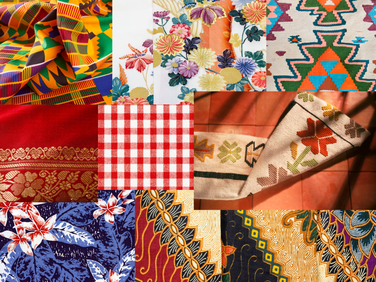 A collage of patterns of various cultures.