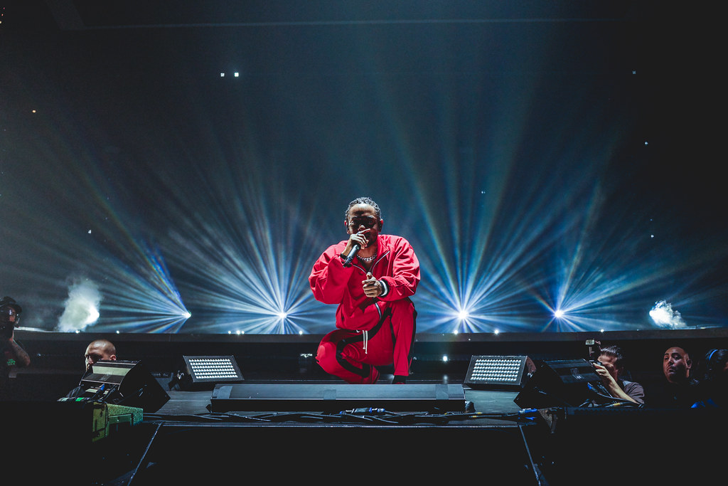 Kendrick Lamar performing at TD Garden in 2017