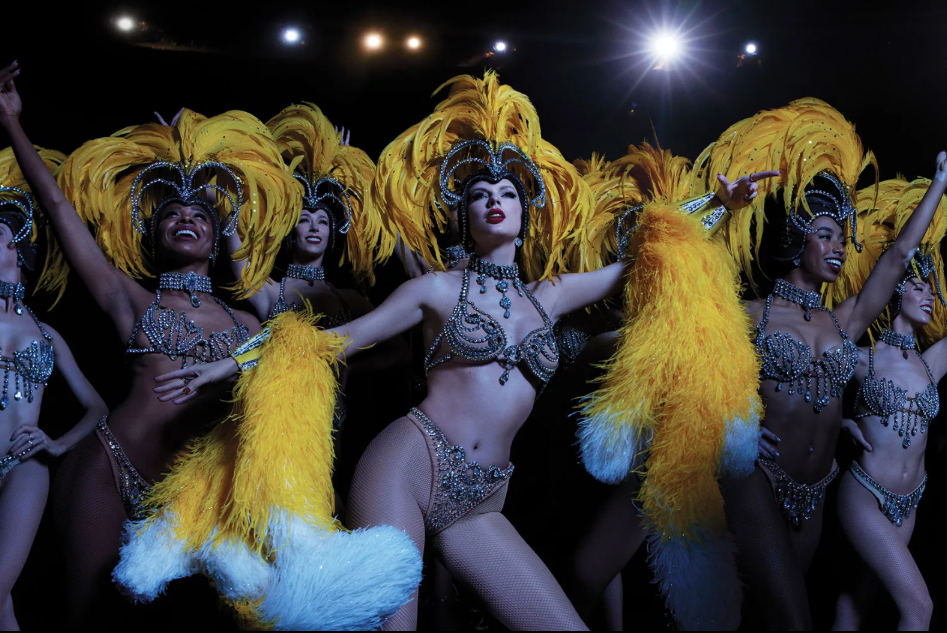 Taylor Swift posing for a promotional photo for 'The Life of a Showgirl'.